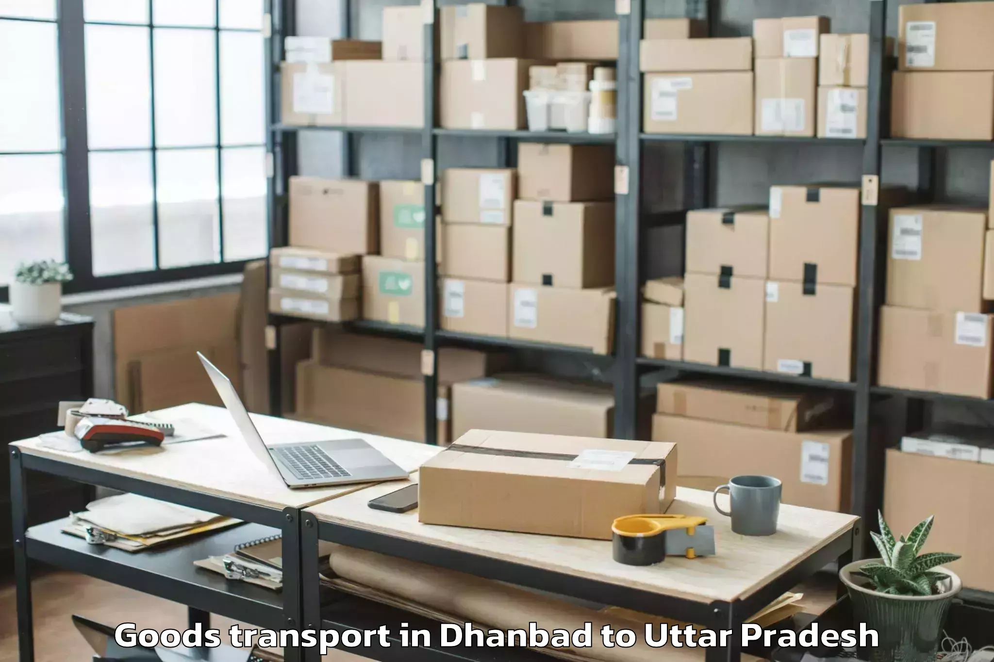 Top Dhanbad to Nawabganj Goods Transport Available